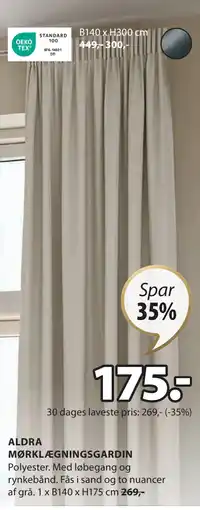 ALDRA MØRKLÆGNINGSGARDIN