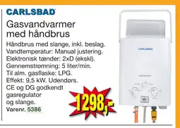 Harald Nyborg Gasvandvarmer med håndbrus tilbud