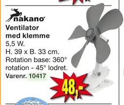 Harald Nyborg Ventilator med klemme tilbud