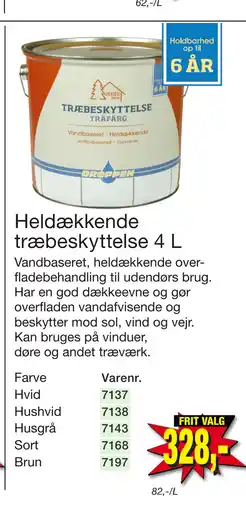 Harald Nyborg Heldækkende træbeskyttelse 4 L tilbud