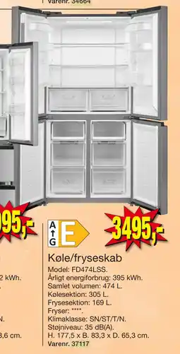 Harald Nyborg Køle/fryseskab tilbud