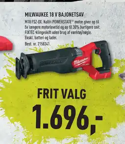 MILWAUKEE 18 V BAJONETSAV