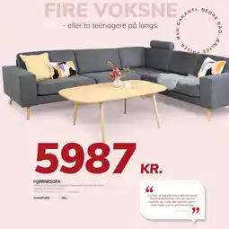Daells Bolighus HJØRNESOFA tilbud