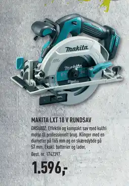 Johannes Fog MAKITA LXT 18 V RUNDSAV tilbud