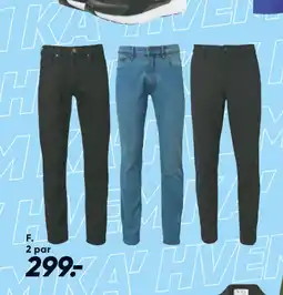 Bilka Jeans eller stretch bukser til herre tilbud