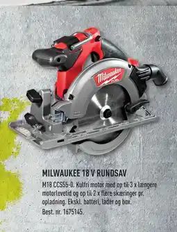 Johannes Fog MILWAUKEE 18 V RUNDSAV tilbud