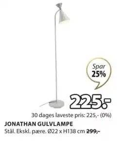 JYSK JONATHAN GULVLAMPE tilbud