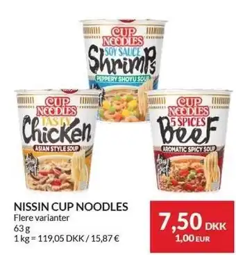 Nielsen's Discount NISSIN CUP NOODLES tilbud