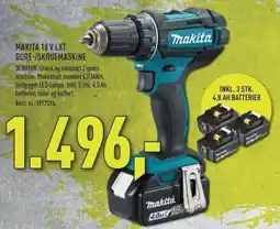 Johannes Fog MAKITA 18 V LXT BORE-/SKRUEMASKINE - EX MOMS tilbud