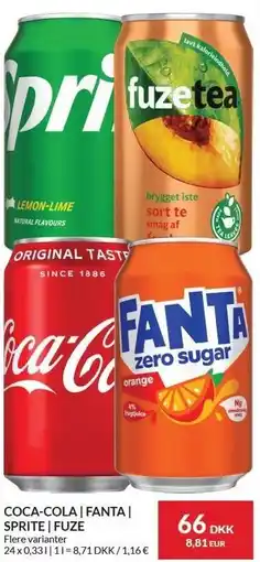 Nielsen's Discount COCA-COLA, FANTA, SPRITE ELLER FUZE tilbud
