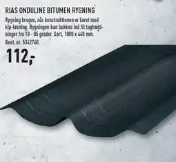 RIAS ONDULINE BITUMEN RYGNING - EX MOMS