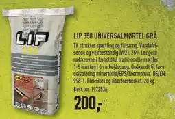 Johannes Fog LIP 350 UNIVERSALMØRTEL GRÅ - EX MOMS tilbud