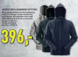 Johannes Fog SNICKERS 2890 ALLROUNDWORK HÆTTETRØJE - EX MOMS tilbud