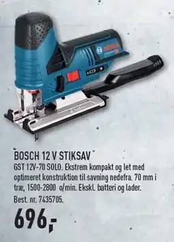 Johannes Fog BOSCH 12 V STIKSAV - EX MOMS tilbud