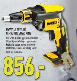 Johannes Fog DEWALT 18 V XR GIPSSKRUEMASKINE - EX MOMS tilbud