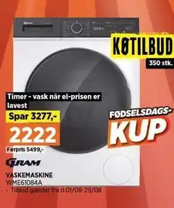 Power GRAM VASKEMASKINE tilbud