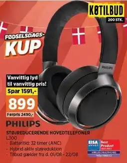 Power PHILIPS STØJREDUCERENDE HOVEDTELEFONER tilbud
