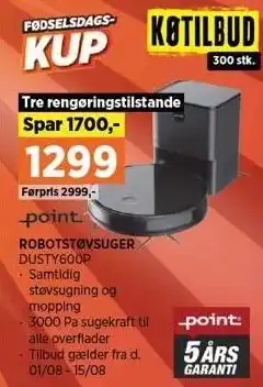 Power ROBOTSTØVSUGER tilbud