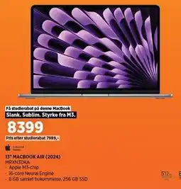 Power 13'' MACBOOK AIR (2024) tilbud