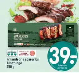 REMA 1000 Frilandsgris spareribs Tilsat lage 550 g tilbud