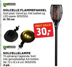 Solcelle Flammefakkel, Solcellelampe 2-pk