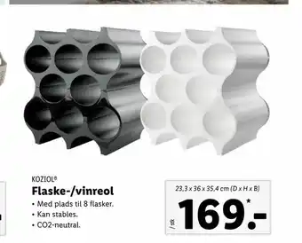 Flaske-/vinreol