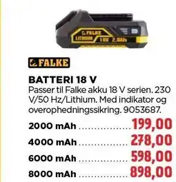 jem & fix Batteri 18 V tilbud