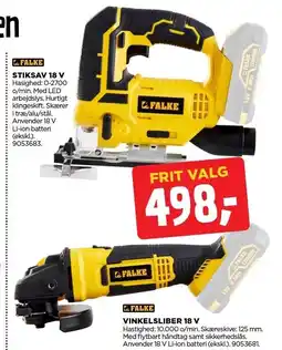 Stiksav 18 V, Vinkelsliber 18 V