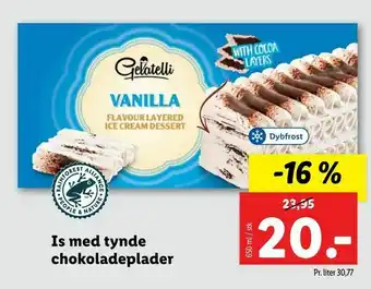 Let-Køb Is med tynde chokoladeplader tilbud