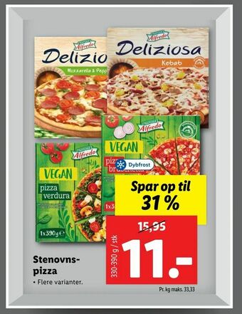 Let-Køb Stenovns pizza tilbud