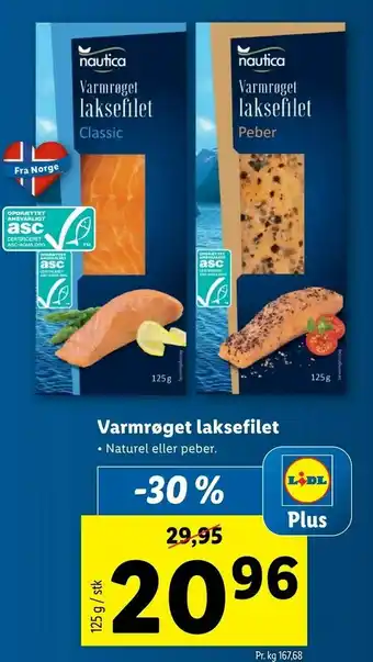 Let-Køb Varmrøget laksefilet tilbud