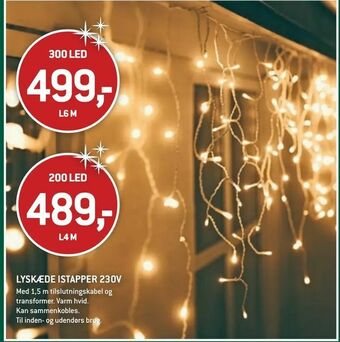 XL-BYG Lyskæde istapper 230v tilbud