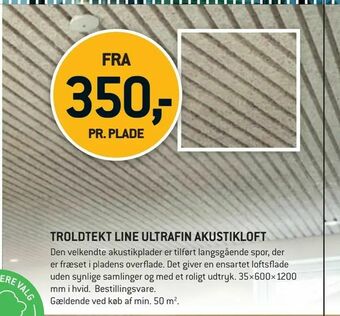 XL-BYG Troldtekt line ultrafin akustikloft tilbud