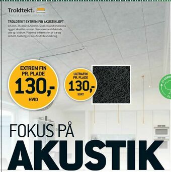 XL-BYG Troldtekt extrem fin akustikloft tilbud