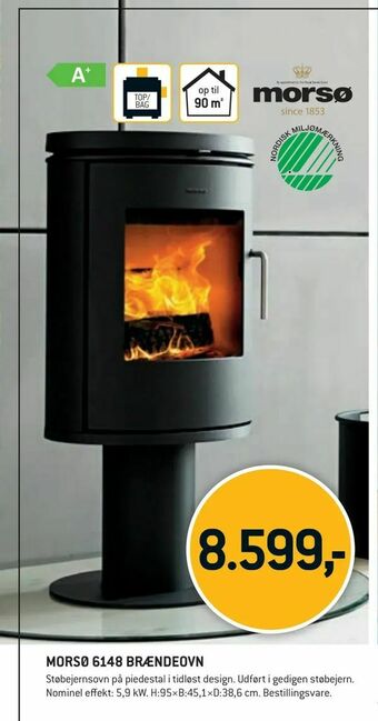 XL-BYG Morsø 6148 brændeovn tilbud