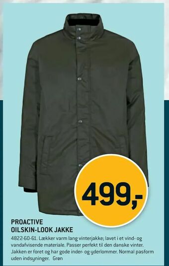 XL-BYG Proactive oilskin-look jakke tilbud