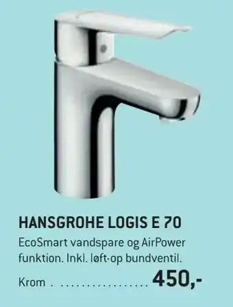 XL-BYG Hansgrohe logis e 70 tilbud