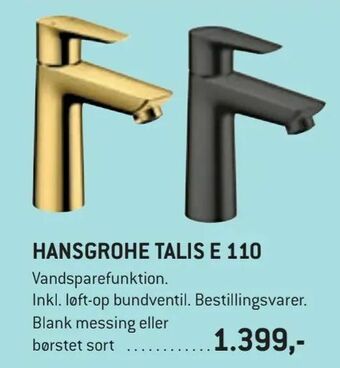 XL-BYG Hansgrohe talis e 110 tilbud