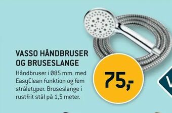 Vasso håndbruser og bruseslange