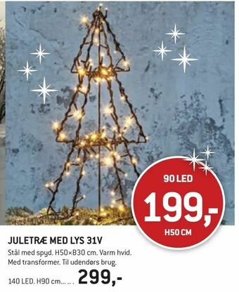 XL-BYG Juletræ med lys 31v tilbud