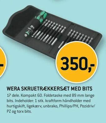 Wera skruetrækkersæt med bits