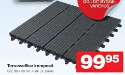 Terrasseflise komposit