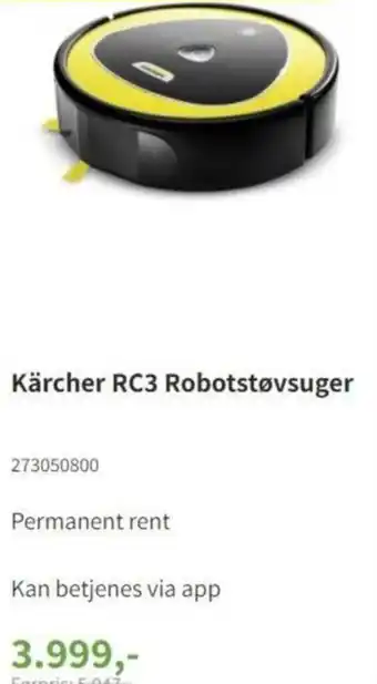 Kärcher Rc3 Robotstøvsuger 273050800
