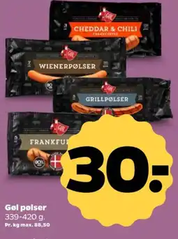 Netto Cheddar & Chili Pølser tilbud