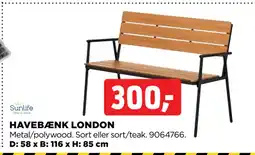 jem & fix HAVEBÆNK LONDON tilbud