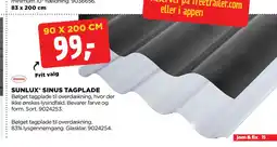 jem & fix SUNLUX SINUS TAGPLADE tilbud