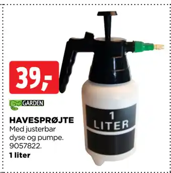 jem & fix HAVESPRØJTE tilbud