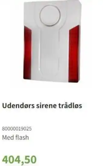 VVS Eksperten Udendørs Sirene Trådløs tilbud