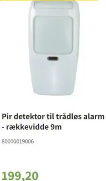 Pir Detektor Til Trådløs Alarm Rækkevidde 9m