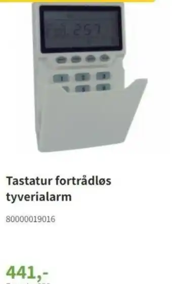 Tastatur Fortrådløs Tyverialarm